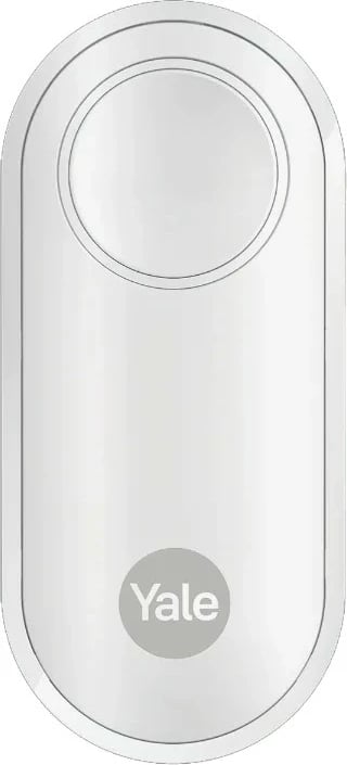 Buton i mençur Yale Home AL-PB-1A-W, për alarm ose zile dere, i bardhë