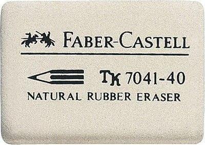 Gomë Faber-Castell 7041-40, e bardhë