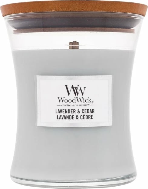 Qiri aromatik WoodWick Lavender & Cedar 275g