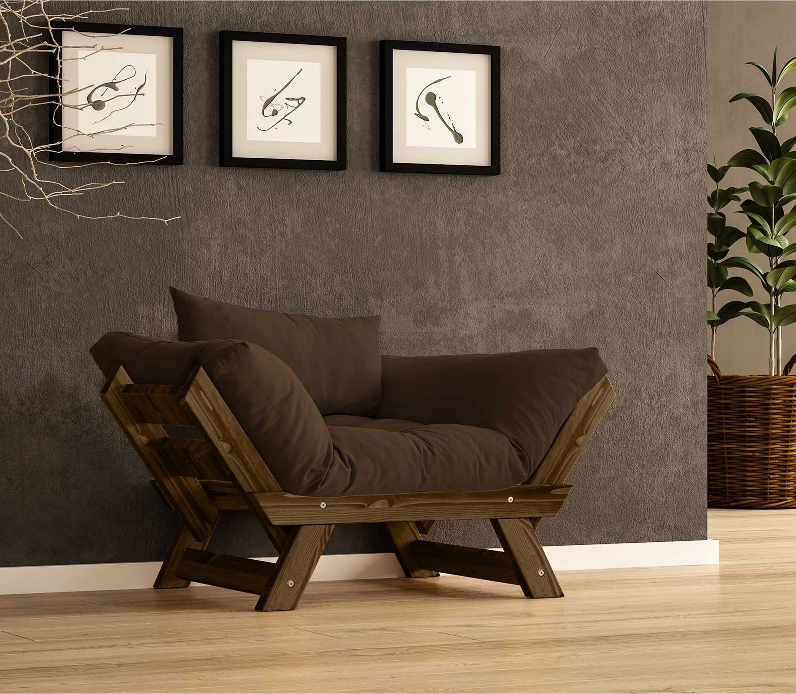 Karrige një vend për kopsht, ngjyrë arre-kafe, Skye Decor, CPT8134-140