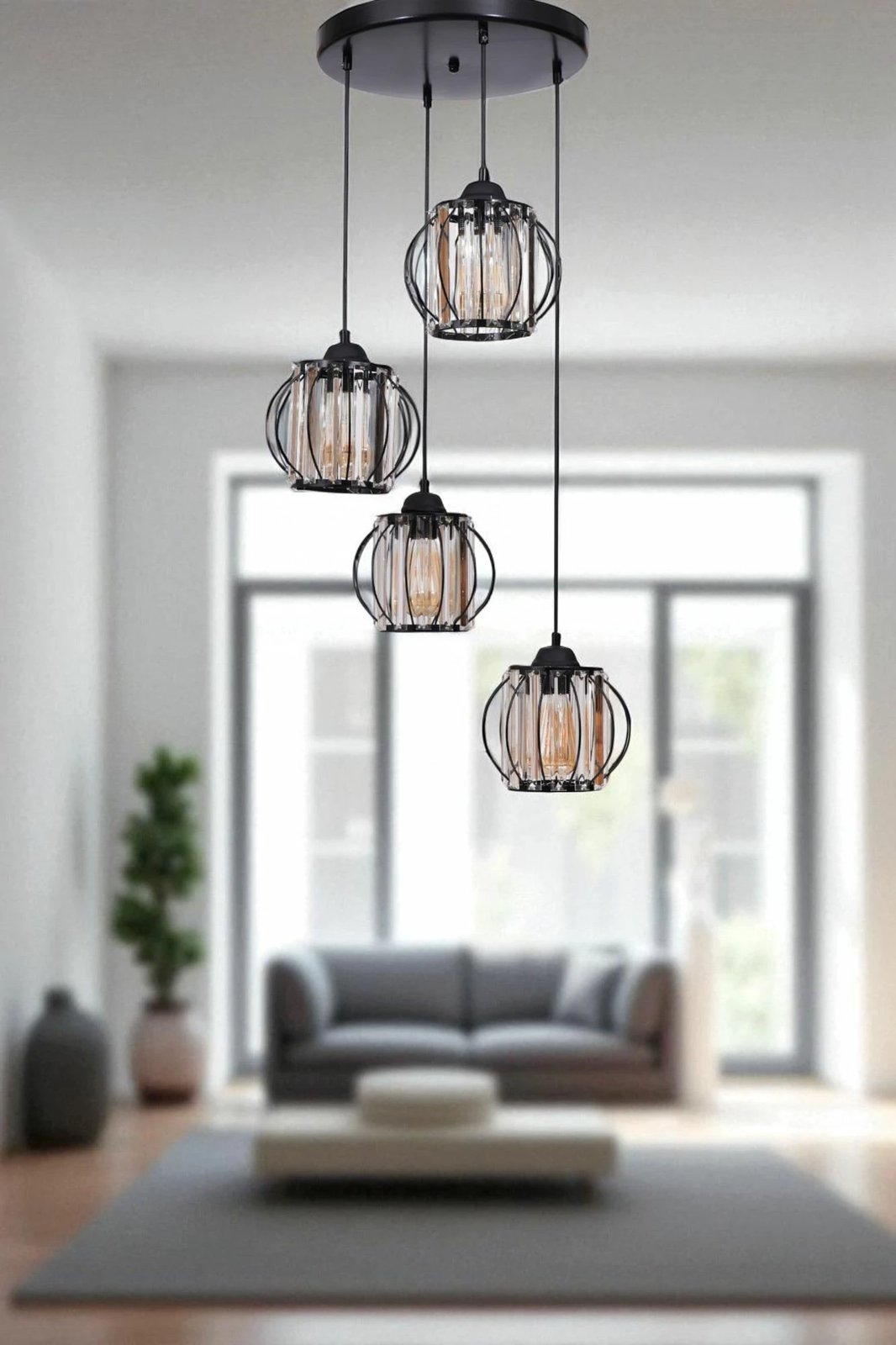 Llambë tavani Opviq, e zezë, 9042-4