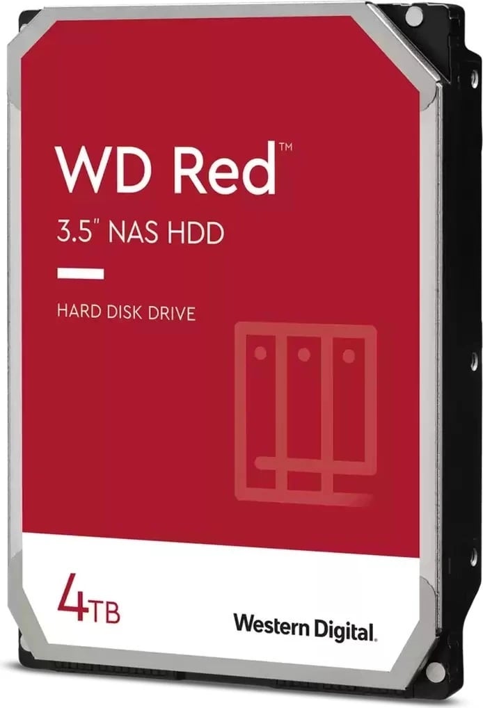 Disk HDD Western Digital red,  3.5", 4TB, e kuqe 