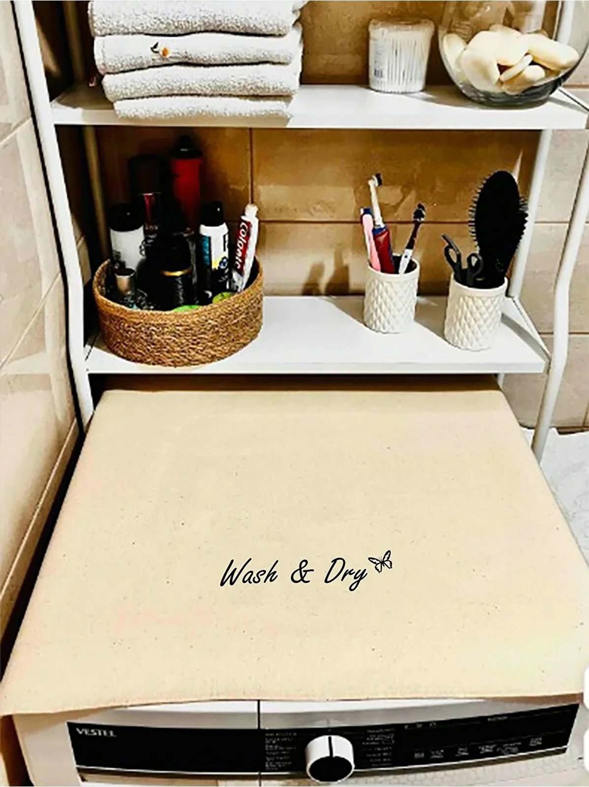 Mbulesë për lavatriçe, krem, Mijolnir, 9996