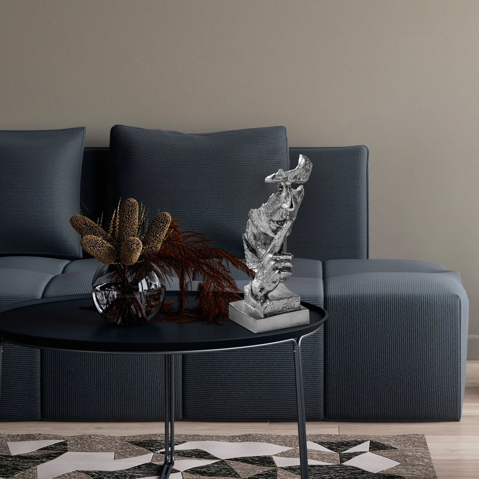 Objekt dekorativ Evila Originals, Yak-031-B, ngjyrë argjendi Objekt dekorativ Evila Originals, Yak-031-B, ngjyrë argjendi