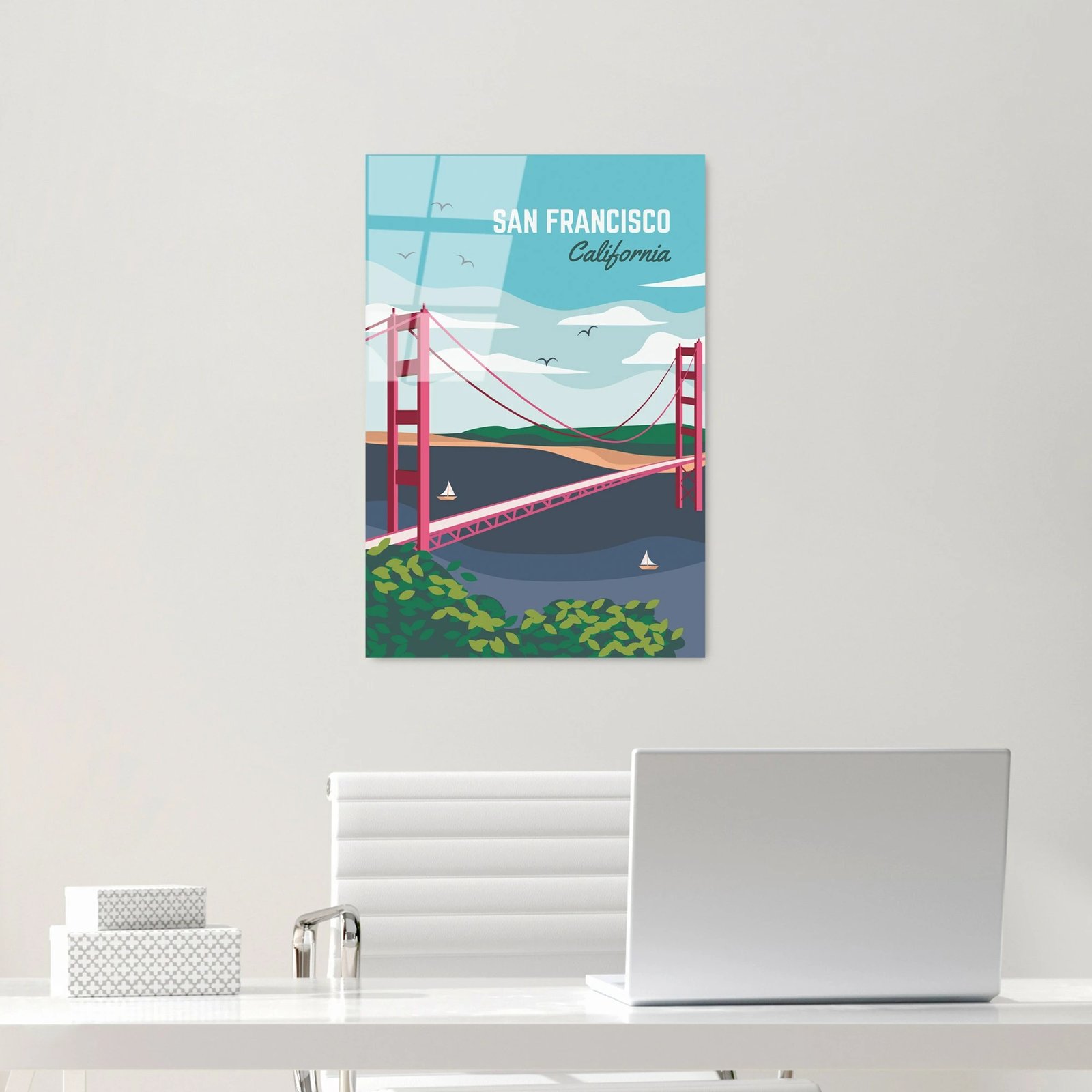 Pikturë dekorative prej xhami të temperuar, Wallity UV-1023, 30x45cm