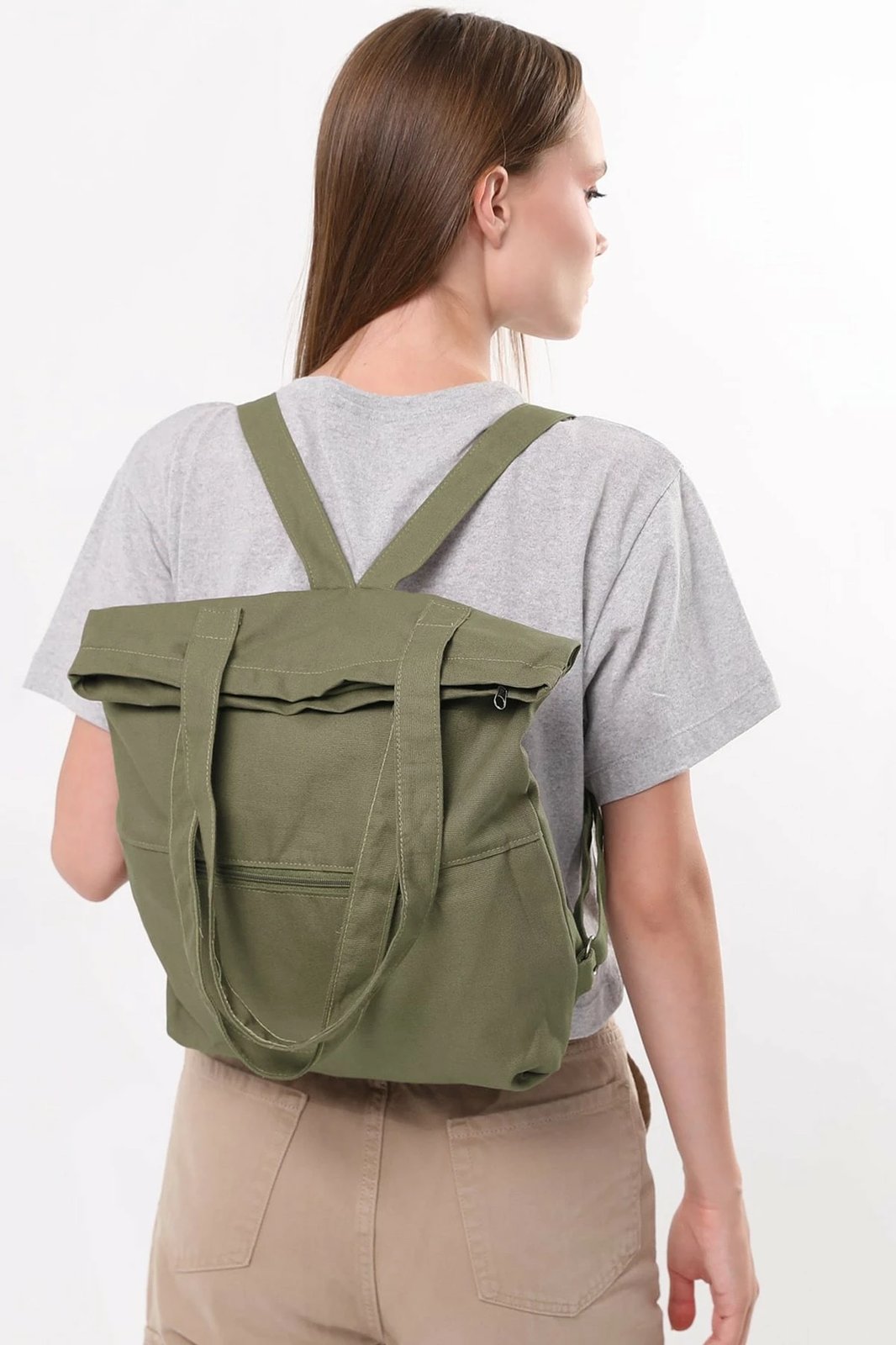 Çantë tote ngjyrë e gjelbër e errët, Zoozie Bags, 2101
