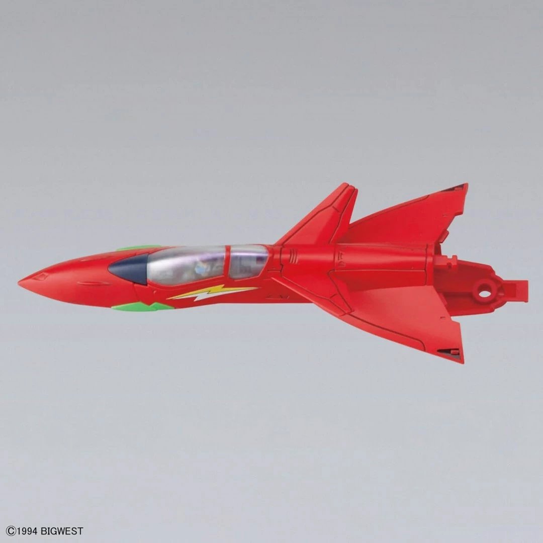 Model ndërtimi Bandai HG 1/100 Macross VF-19 Custom Fire Valkyrie me Sound Booster, i kuq