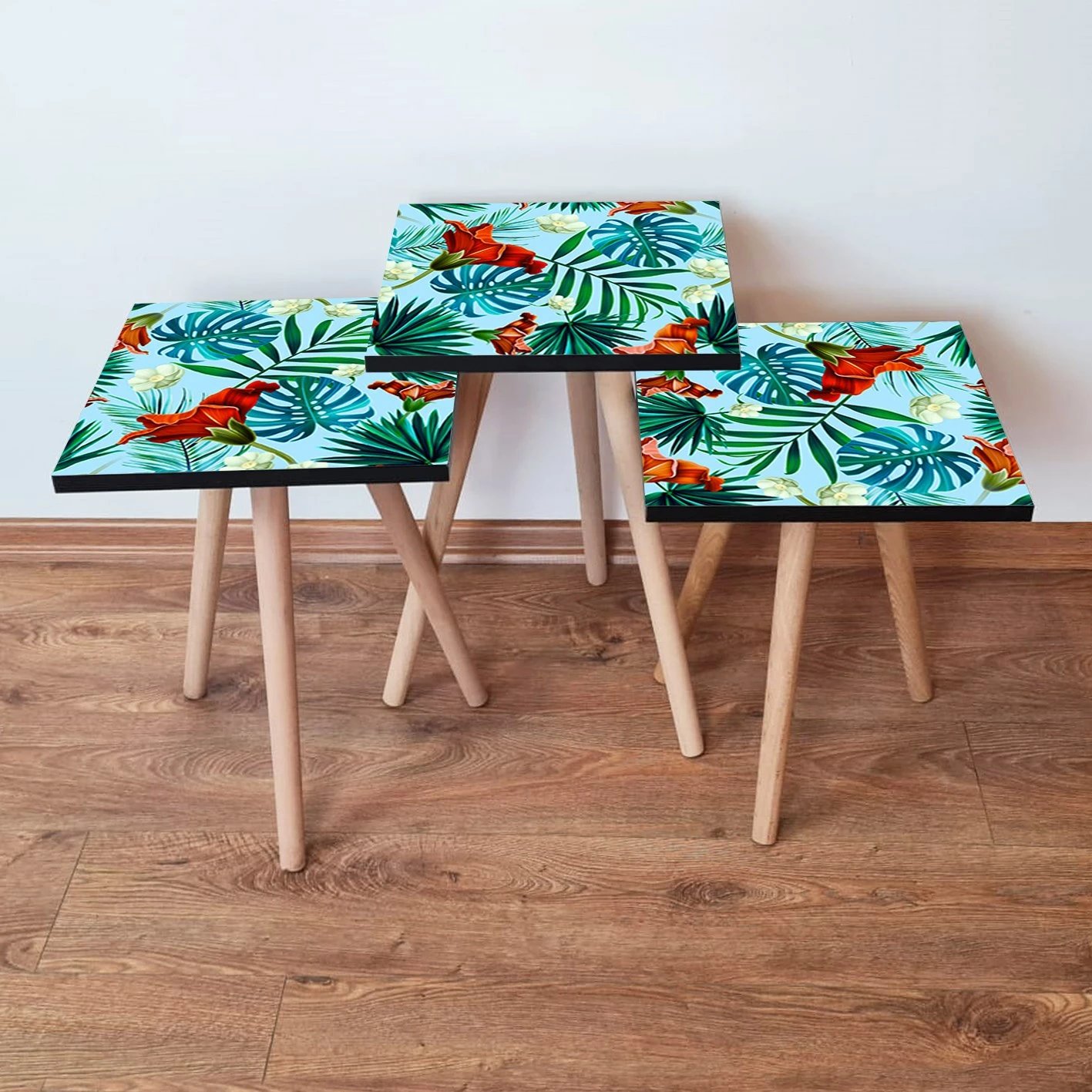 Set tavolinash të vendosshme, 3 copë, Skye Decor, shumëngjyrëshe, 3Shp199