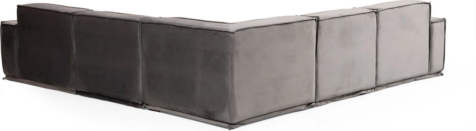 Kënd-sofë Atelier del Sofa, Lego Corner 3 (L1-O1-C-O1-1R), ngjyrë gri