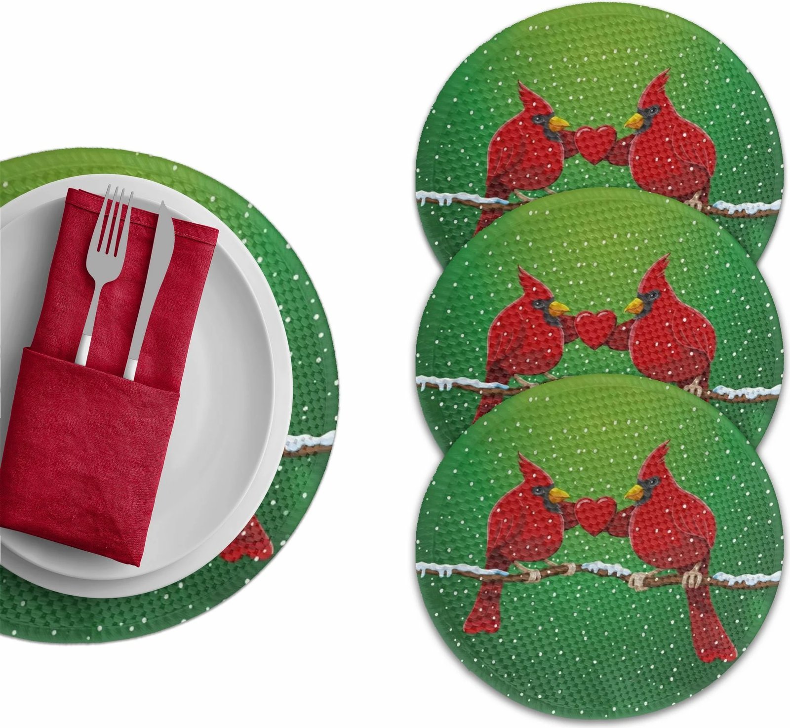 Ndamëse tavoline Hermia Concept, shumëngjyrëshe, 4 copë, 37cm