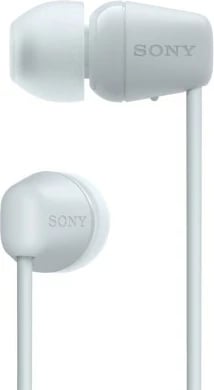 Kufje SONY WI-C100W, wireless, Bluetooth, 25 orë, të bardha