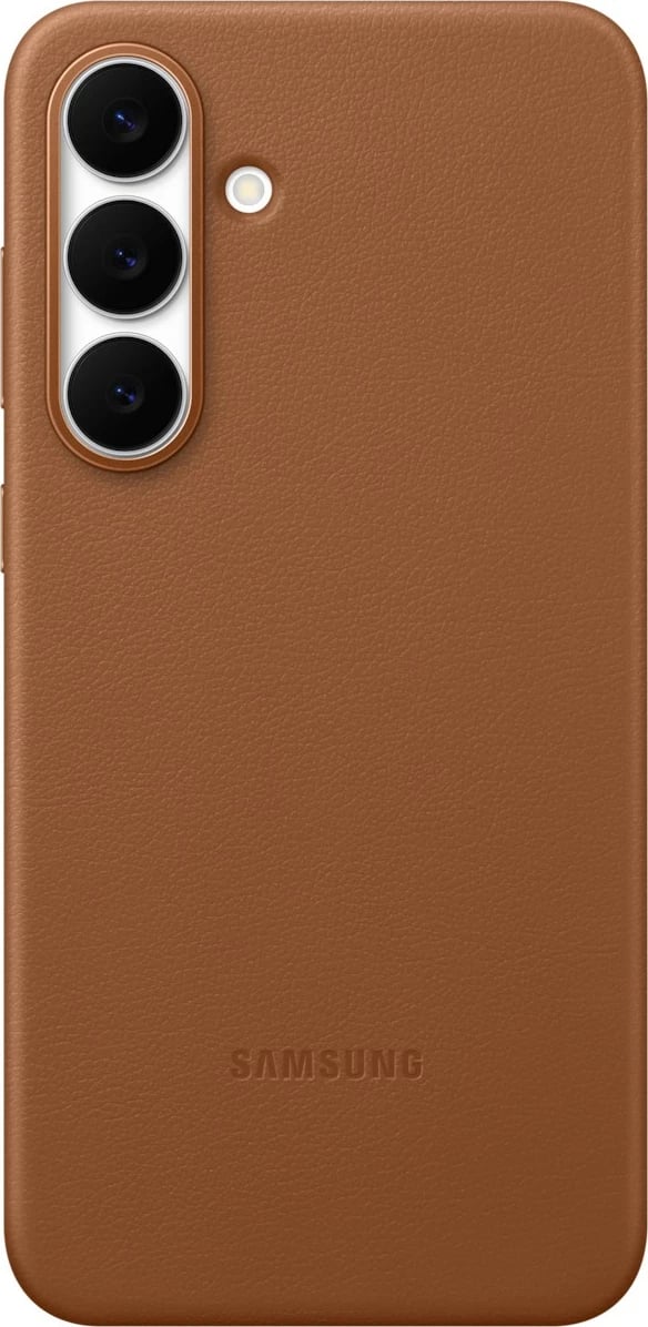 Mbështjellës Samsung Galaxy S25 FE, lëkurë artificiale, kafe