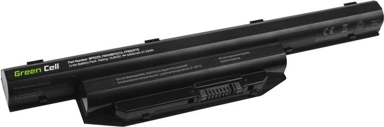 Bateri laptopi Green Cell FS31, 4400 mAh, 11.1V, për Fujitsu LifeBook, Zezë