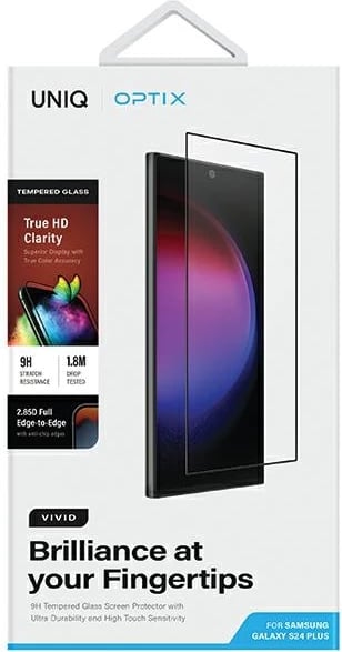 Xham mbrojtës UNIQ Optix Vivid për Samsung Galaxy S24+ me aplikator