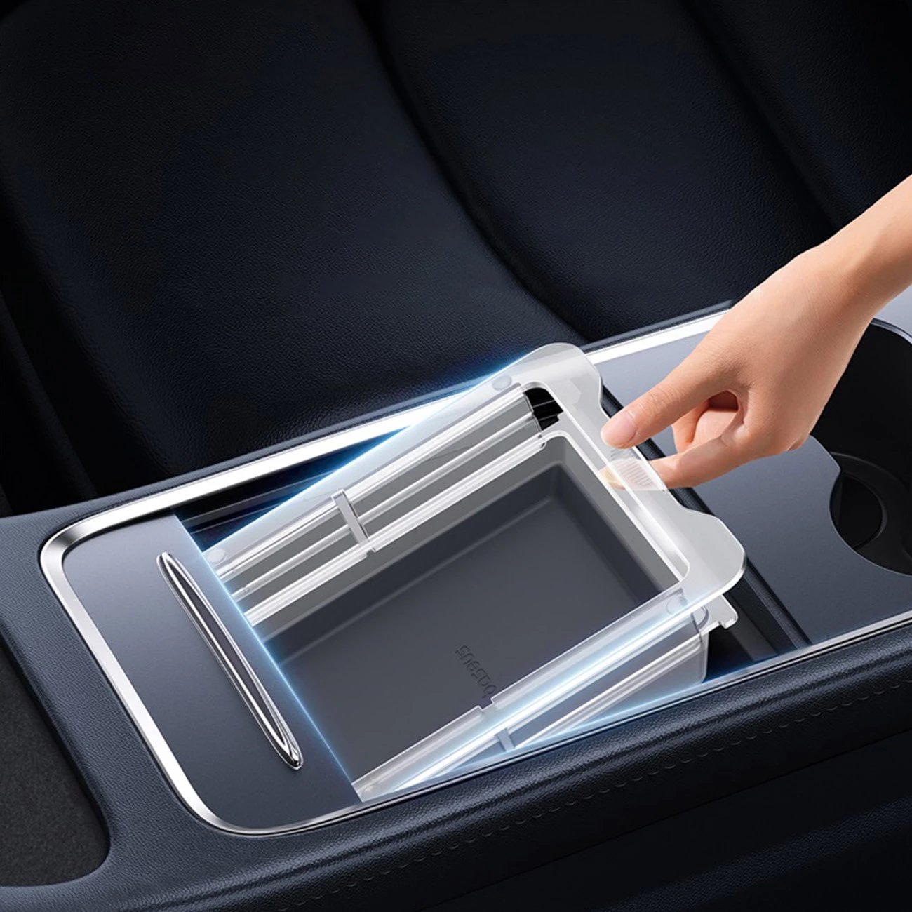 Organizator makine Baseus T-Space Series për Tesla Model 3/Y, silikon, gri Organizator makine Baseus T-Space Series për Tesla Model 3/Y, silikon, gri