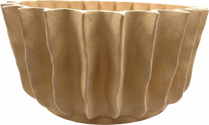 Vazo FOLDA, polirezine, ngjyrë somon, 40x40x19cm