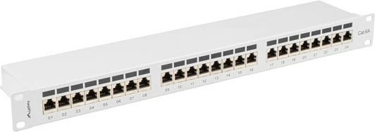 Patchpanel Lanberg PPSA-1024-S, 24 porta, 1U, CAT 6a, Gri