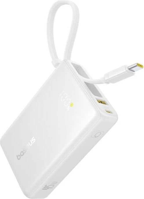 Powerbank Baseus PicoGo P10076803213-00 10000mAh 45W me ekran digjital, i bardhë