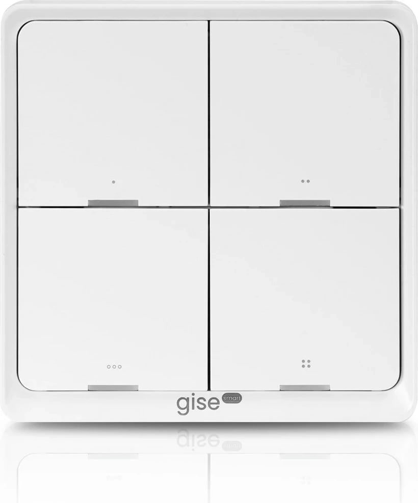 Buton skene GISE Smart Zigbee, Tuya, GSBT-ZB, Bardhë