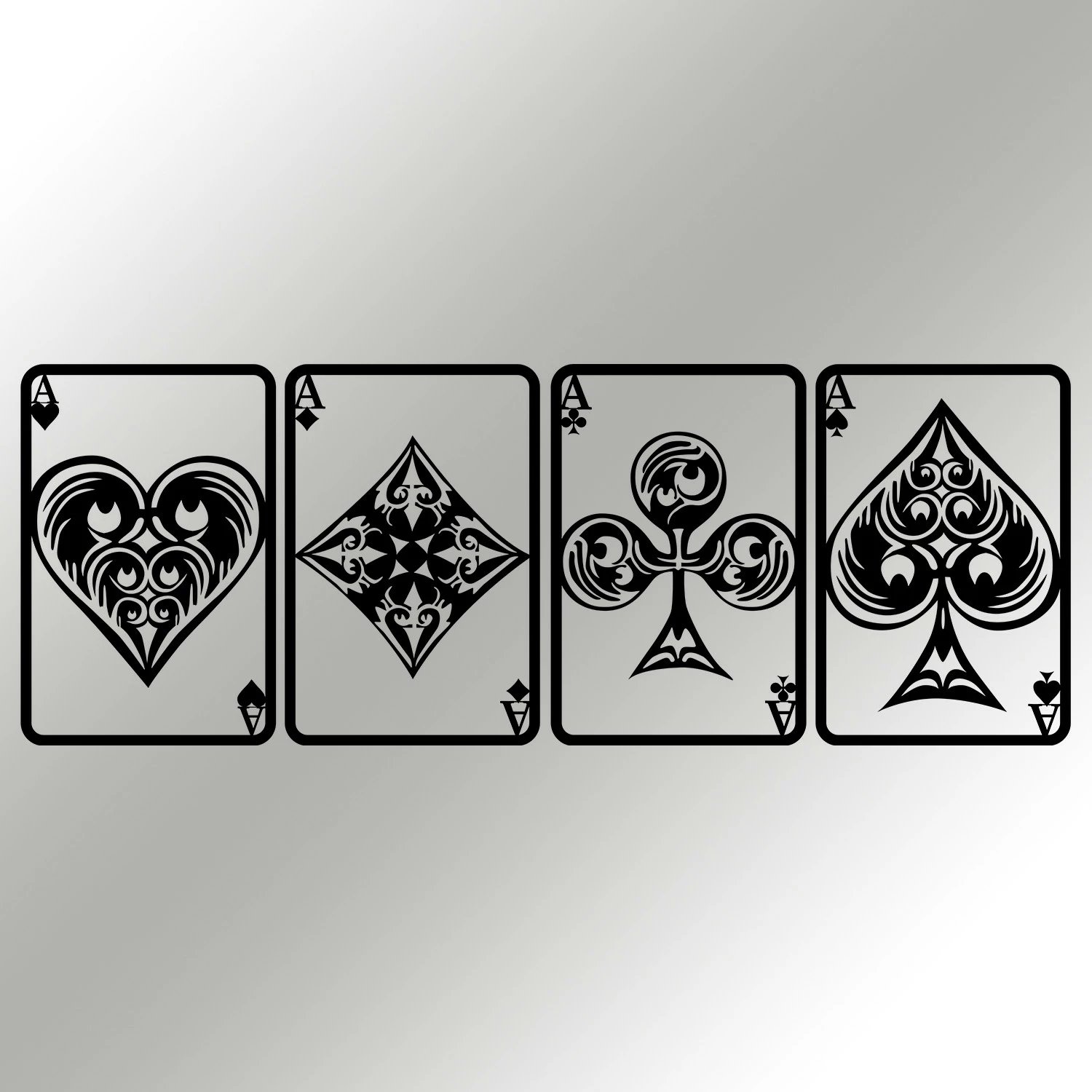 Aksesor dekorativ metalik për mur Wallity, Bedbin, ngjyrë e zezë, 110x40cm