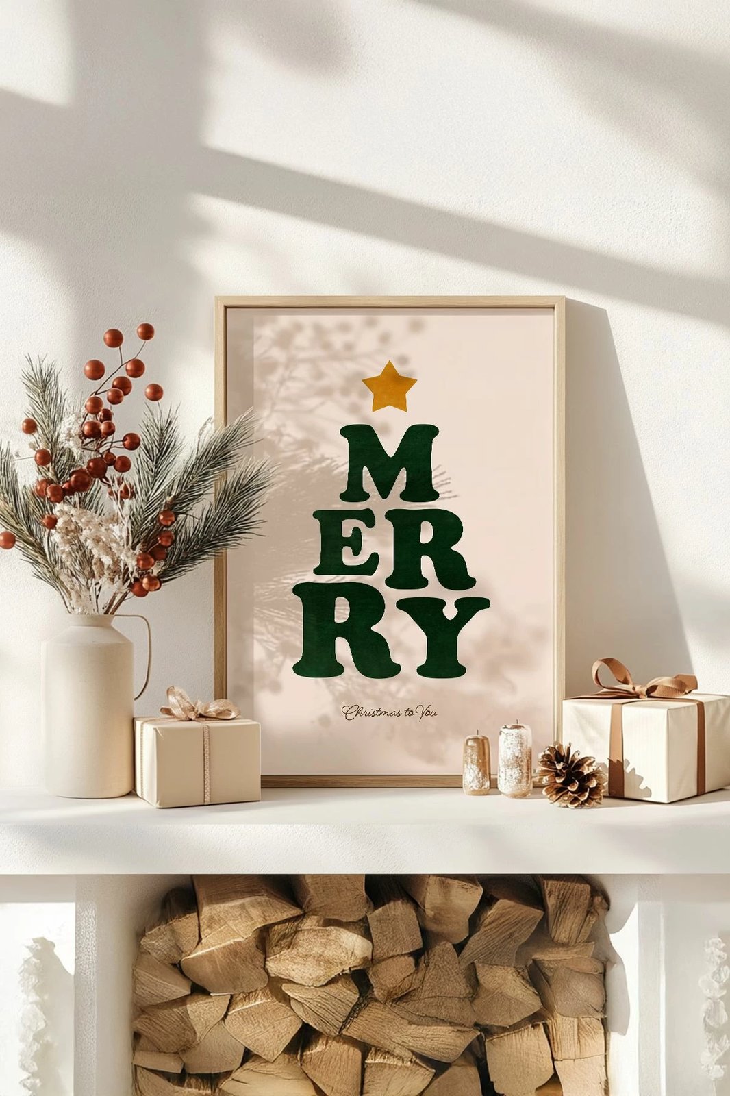 Pikturë dekorative me kornizë, Wallity, Nwyearsngmdl44, shumëngjyrëshe, 33x48cm