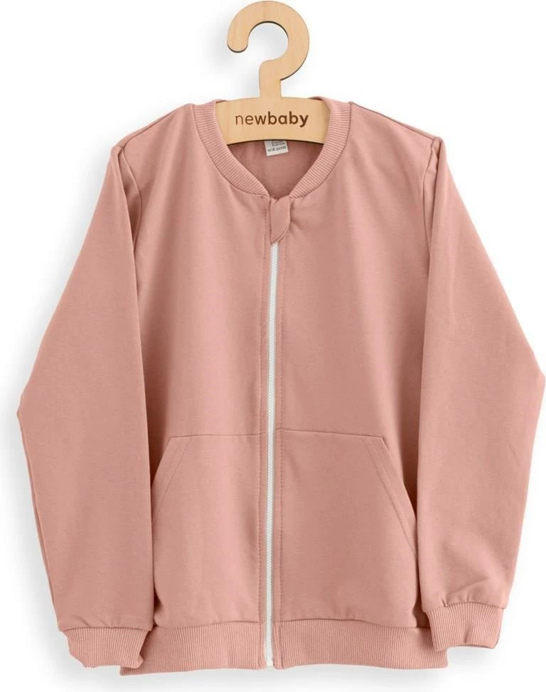 bluzë duks për fëmijë me zinxhir, New Baby, Kindergarten, madhësi 104/110, pambuk 95% + elastan 5% OEKO-TEX, rozë