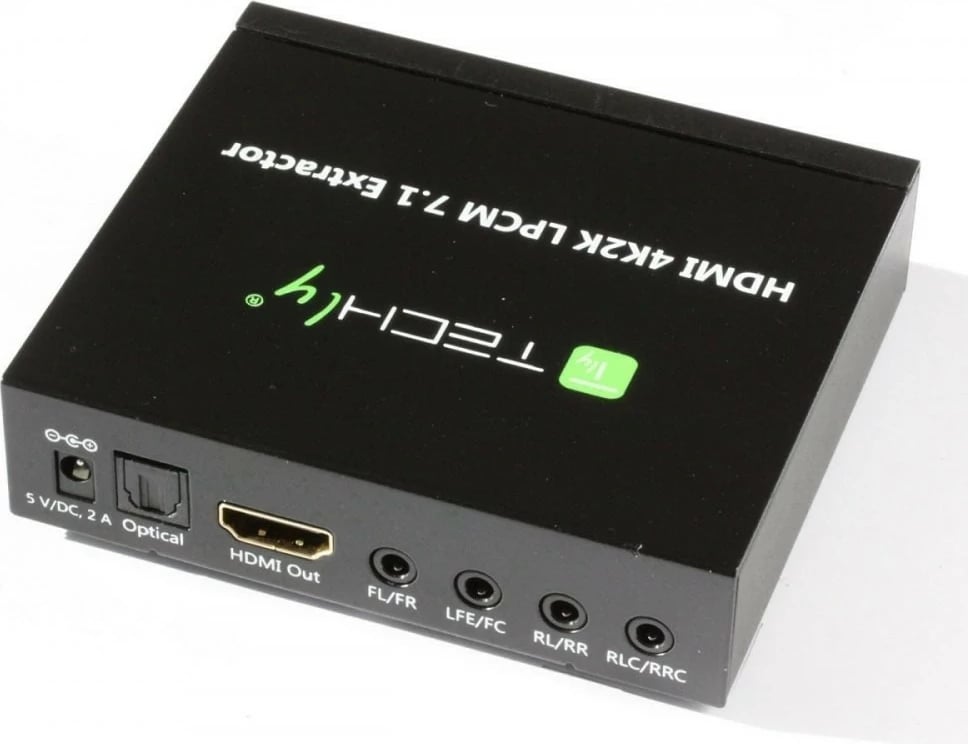 Ekstraktor audio HDMI 4K Techly 025756, 4x Jack 3.5mm, SPDIF Toslink, LPCM 5.1CH/7.1CH, zi