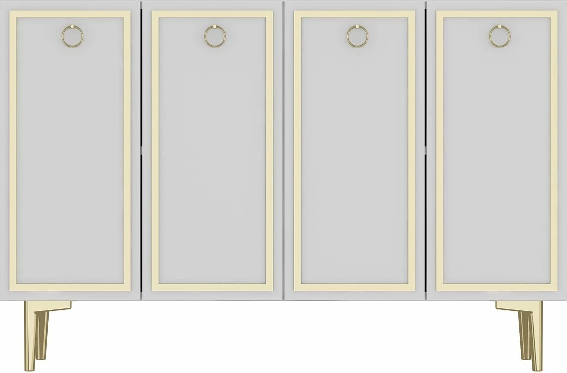 Konsolë Skye Decor, e bardhë, ar, KM120