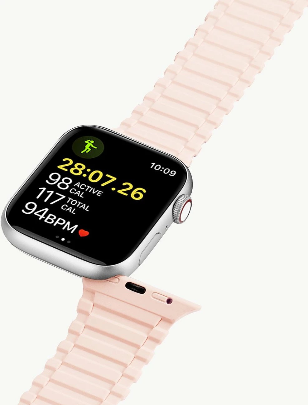 Rrip silikon Dux Ducis Armor për Apple Watch Ultra, SE, 9, 8, 7, 6, 5, 4, 3, 2, 1 (49, 45, 44, 42 mm), rozë-lejla