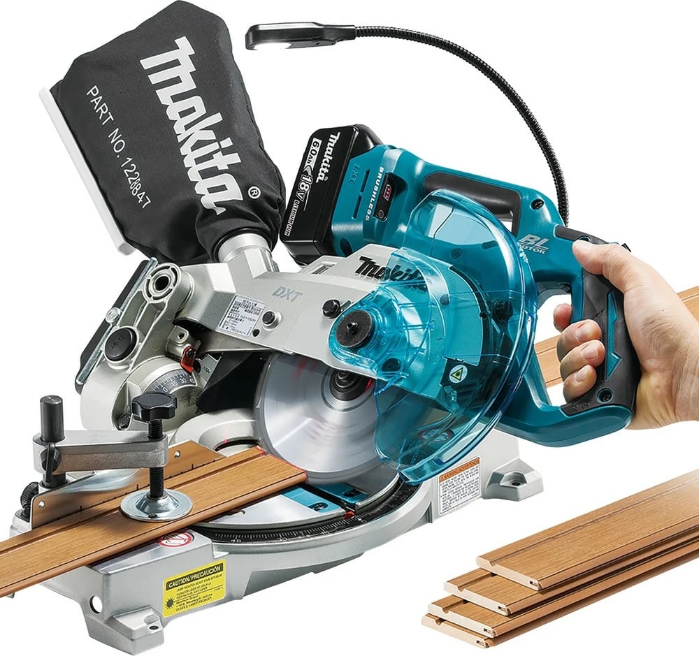 Sharrë këndi Makita DLS600Z, akku, blu