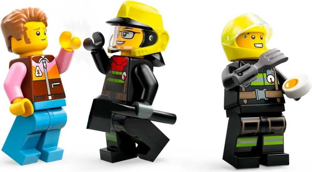 Set lodrash LEGO City 60412, kamion zjarri off-road me varkë shpëtimi, 301 pjesë