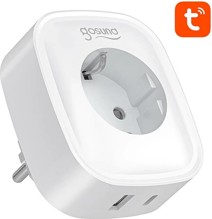 Prizë smart Gosund SP6, 16A, USB-C 20W, WiFi/Bluetooth, e bardhë