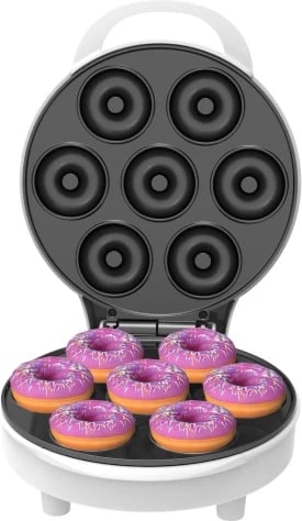 Aparat donutash Adler AD 3075, 7 donutë, diametër 5 cm, 1000W, e bardhë