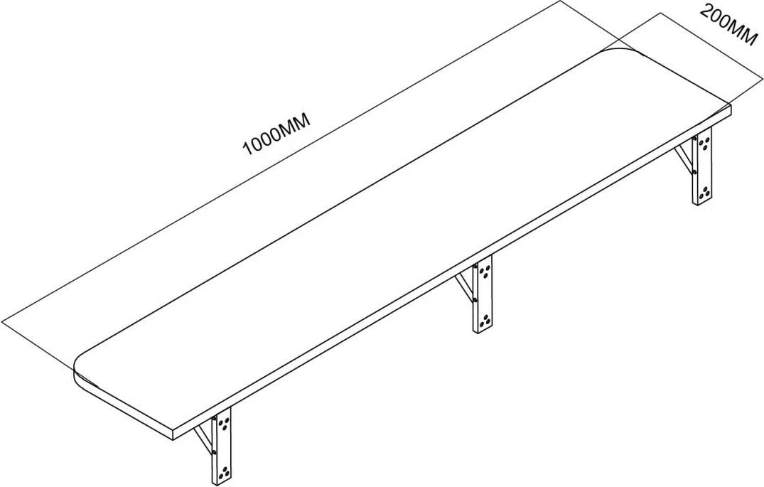Raft palosës muror Maclean MC-129 B 100x20 cm kapacitet 50 kg zi