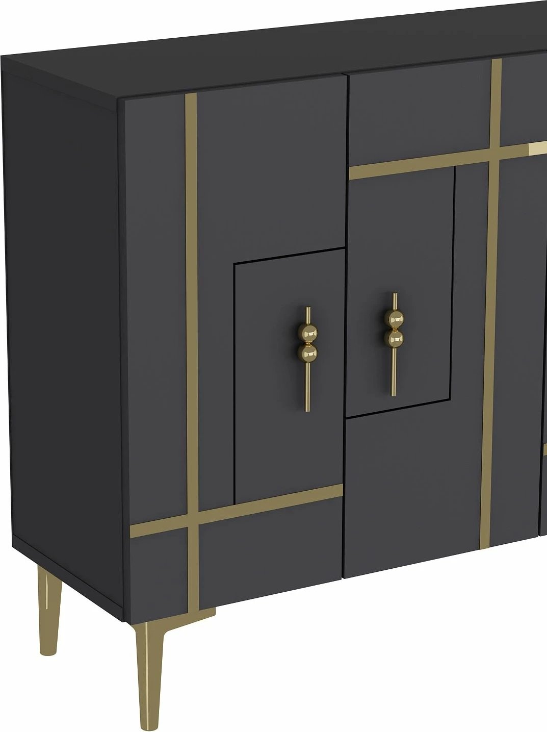 Konsol Skye Decor, ngjyrë antracit dhe ari Konsol Skye Decor, ngjyrë antracit dhe ari