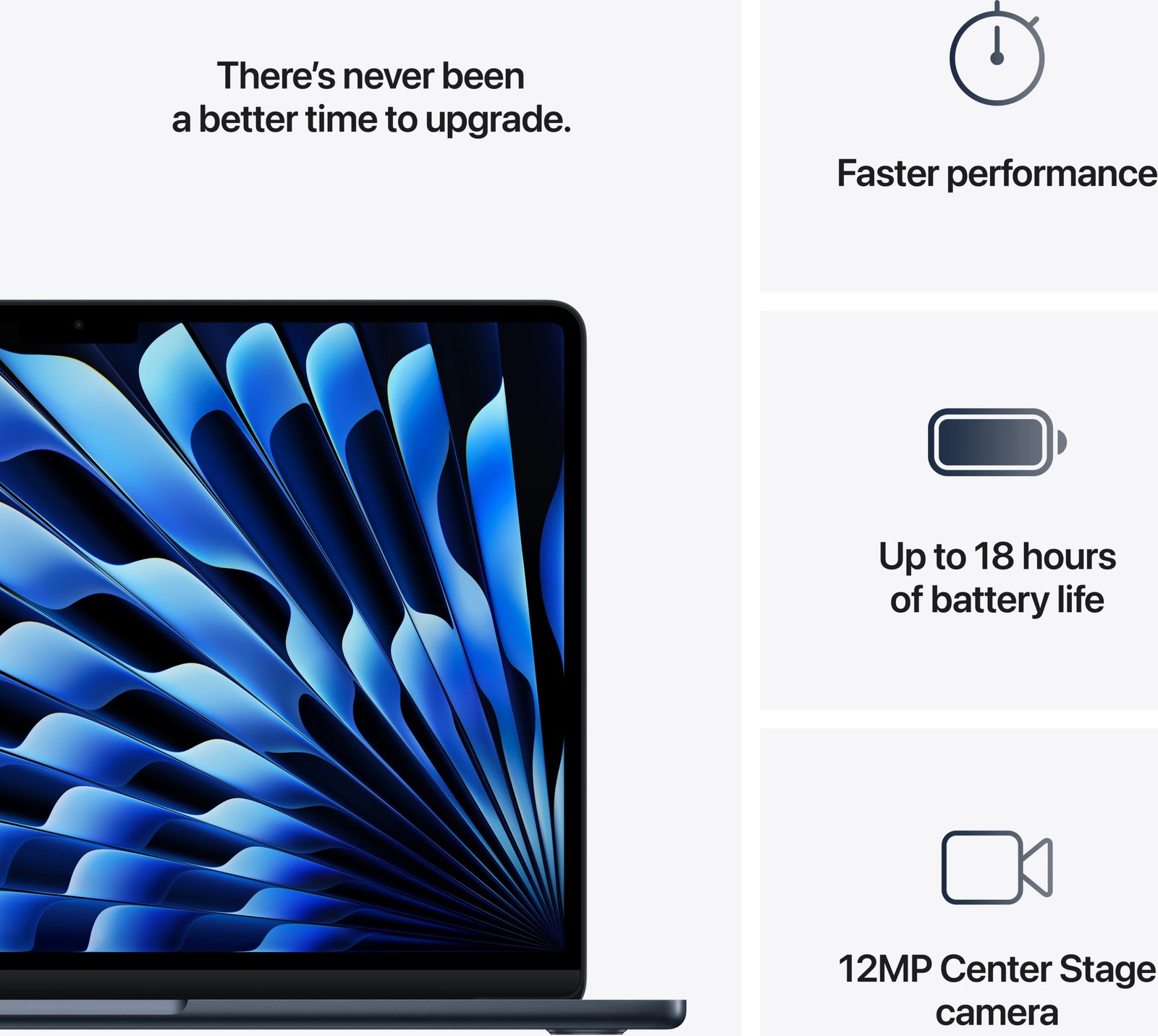 Apple MacBook Air, 13.6", M4 10-core, 16GB RAM, 256GB SSD, 8-core GPU, Midnight, (QWERTY) 