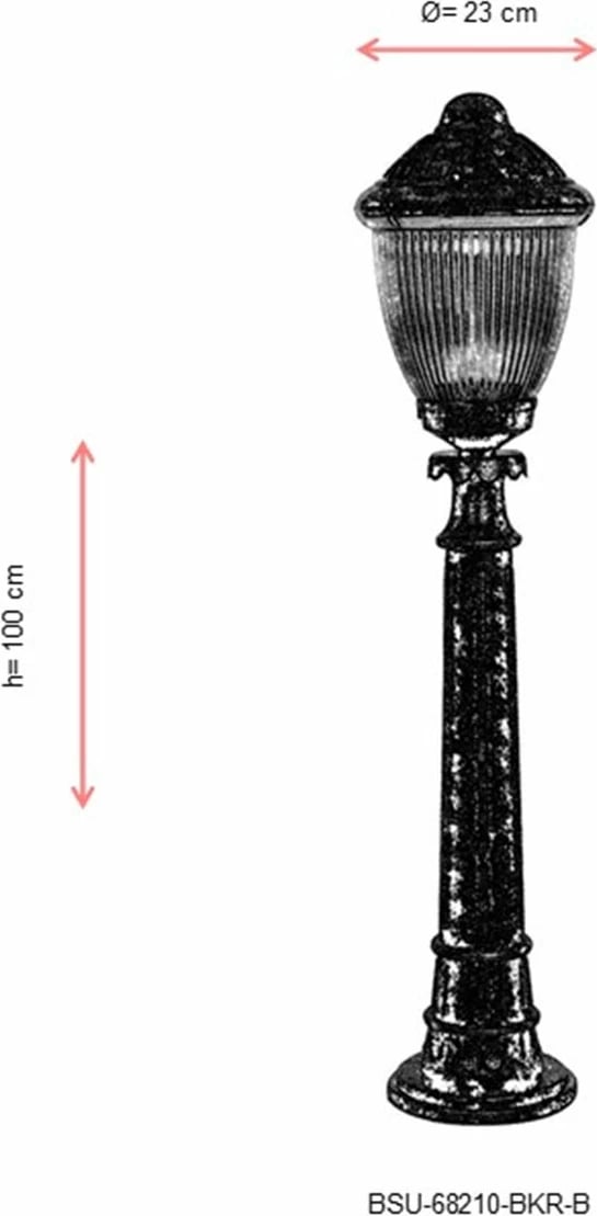 Llambë dyshemeje për jashtë, Opviq, BSU-68210-BKR-B, ngjyrë kafe