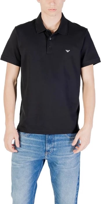 Polo për meshkuj Emporio Armani Underwear, e zezë