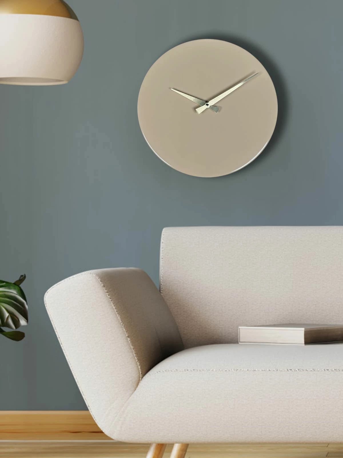 Orë muri dekorative metalike Wallity, ngjyrë kapuçino, 35cm