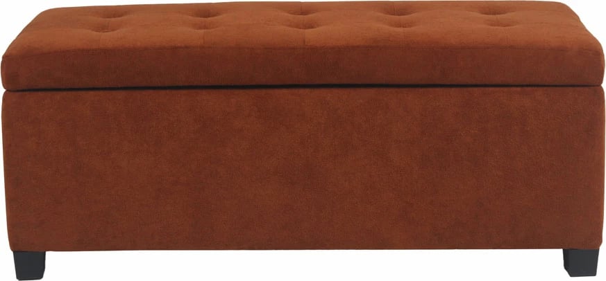 Tabure me hapësirë për ruajtje, ngjyrë terrakote, 102x42x40