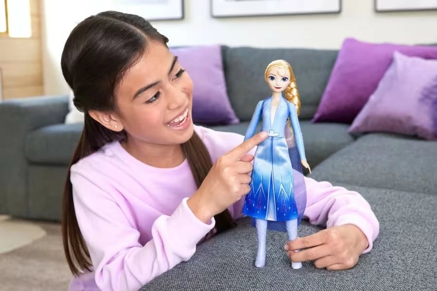 Kukull Elsa Frozen Mattel JDX54, 30 cm, me muzikë, kaltër