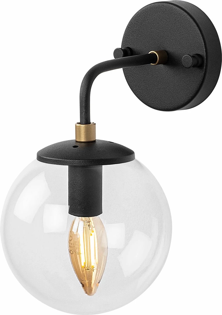 Llambë muri Opviq, Horn, e zezë dhe ari, 10x10x91cm