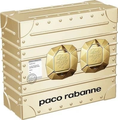 Set Eau De Parfum Paco Rabanne Lady Million, 2 x 30 ml