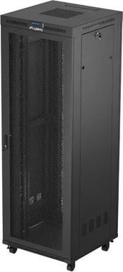 Kasë rack LANBERG 19" 47U 800x800, me derë perforuese LCD, e zezë