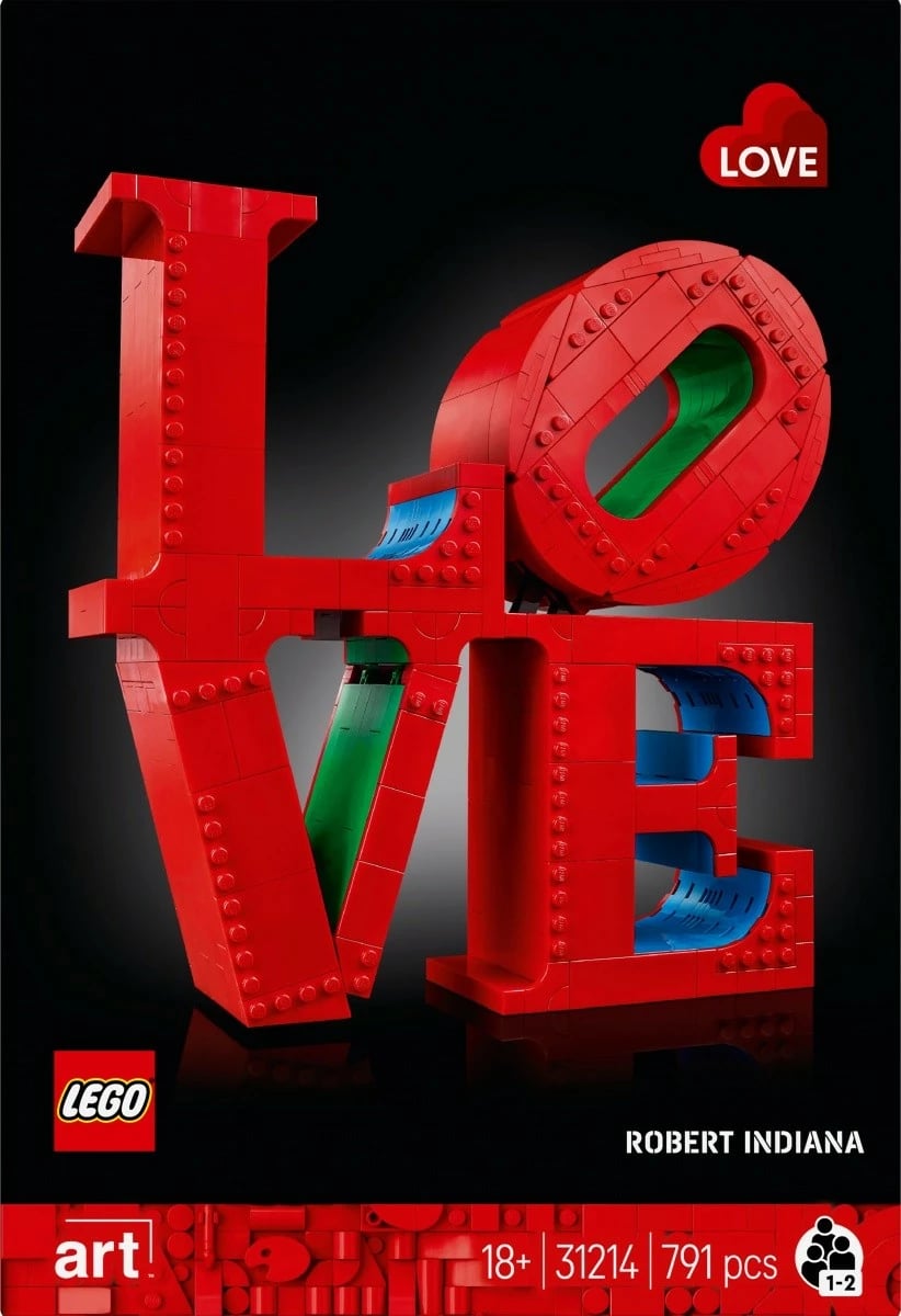 Set ndërtimi LEGO Art LOVE 31214, 791 pjesë, dekor, kuqe/blu/jeshile