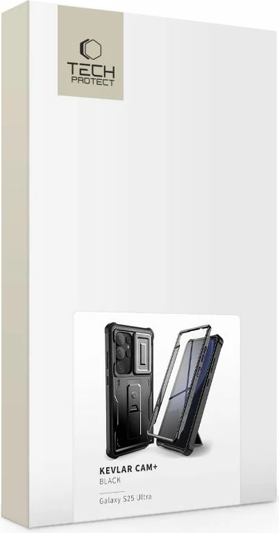 Mbështjellës Tech-Protect Kevlar Cam+ për Samsung Galaxy S25 Ultra, i zi