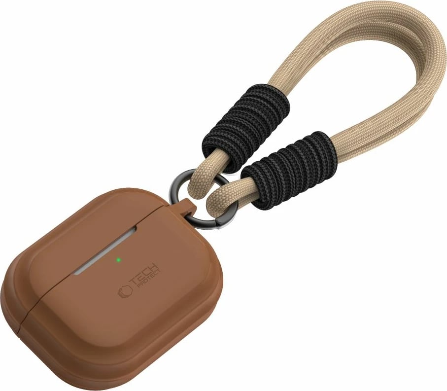 Mbështjellës Tech-Protect për AirPods Pro/Pro 2, me rrip, Kafe