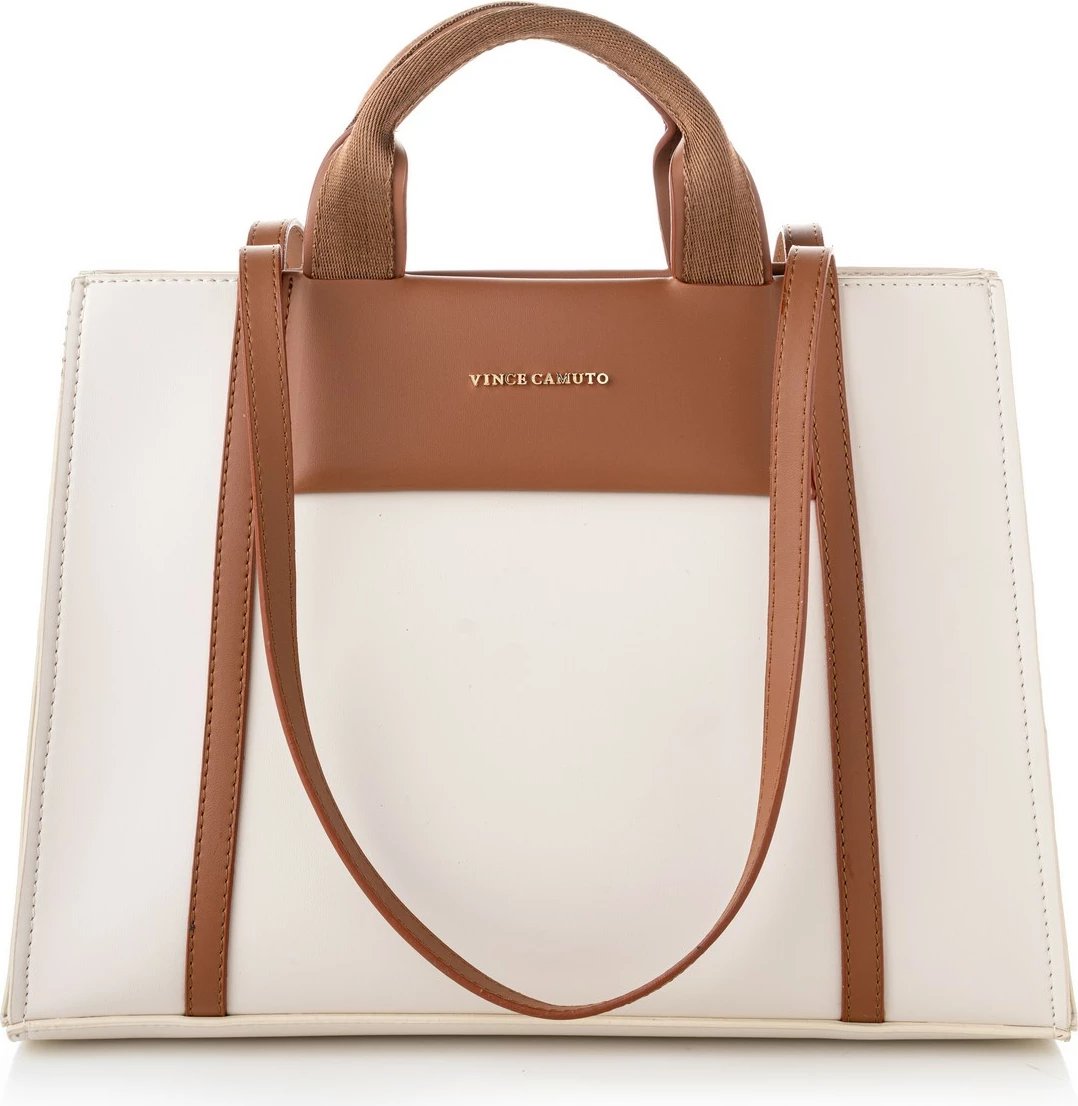 Tote bag Vince Camuto, Umbria, krem dhe kafe e hapur