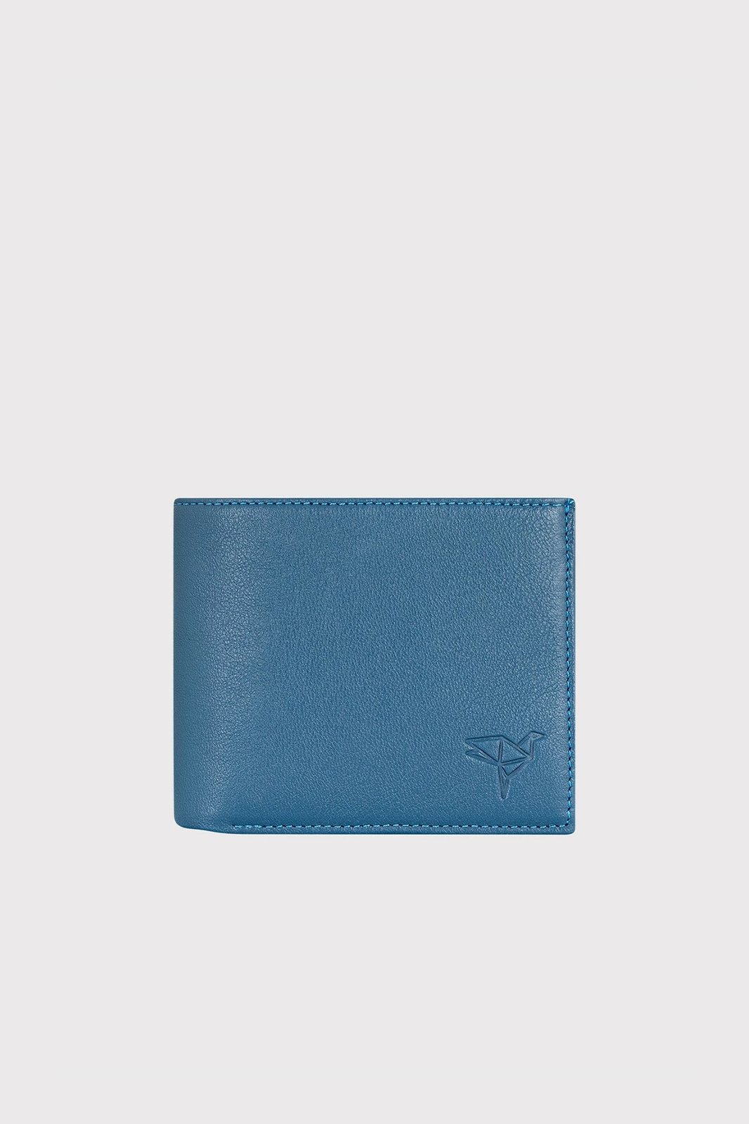 Portofol për burra, lëkurë origjinale, ngjyrë blu petrol, Zoozie Bags Madrid