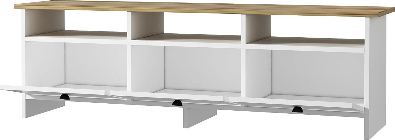 Set mobiljesh për dhomë dite, Skye Decor, Oslo, ngjyrë e bardhë dhe lis